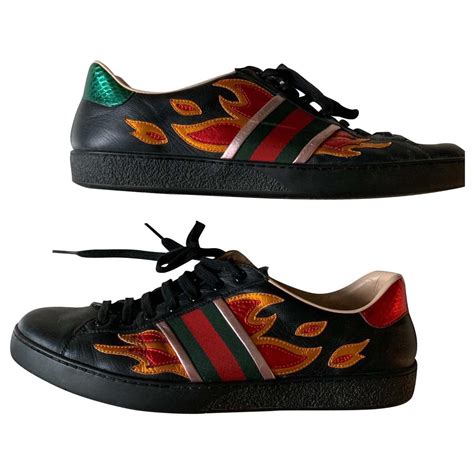 gucci flame trainers|gucci ace flames.